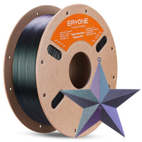 PLA Burnt Titanium Triple Filament - 1.75mm±0.03mm (1kg) - Black & Green & Rose Red