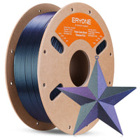 PLA Burnt Titanium Triple Filament - 1.75mm±0.03mm (1kg) - Blue & Green & Rose Red