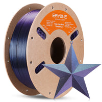 PLA Burnt Titanium Triple Filament - 1.75mm±0.03mm (1kg) - Green & Rose Red & Purple Blue