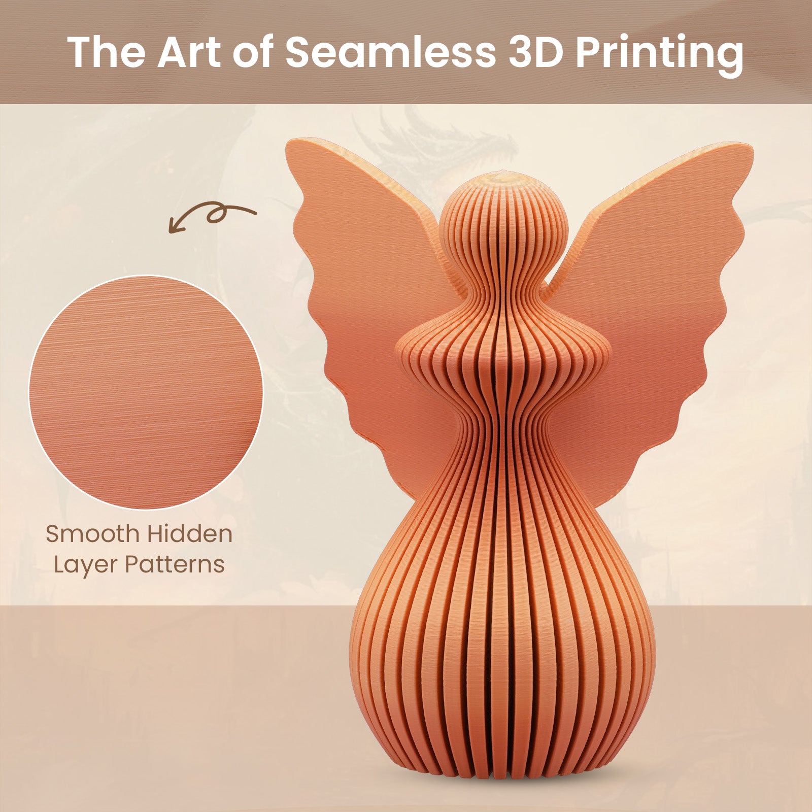 ERYON High Speed Matte Dual-Color PLA Filament for 3D Printers,1kg (2.2LBS)/Spool 1.75mm,Accuracy +/- 0.03 mm