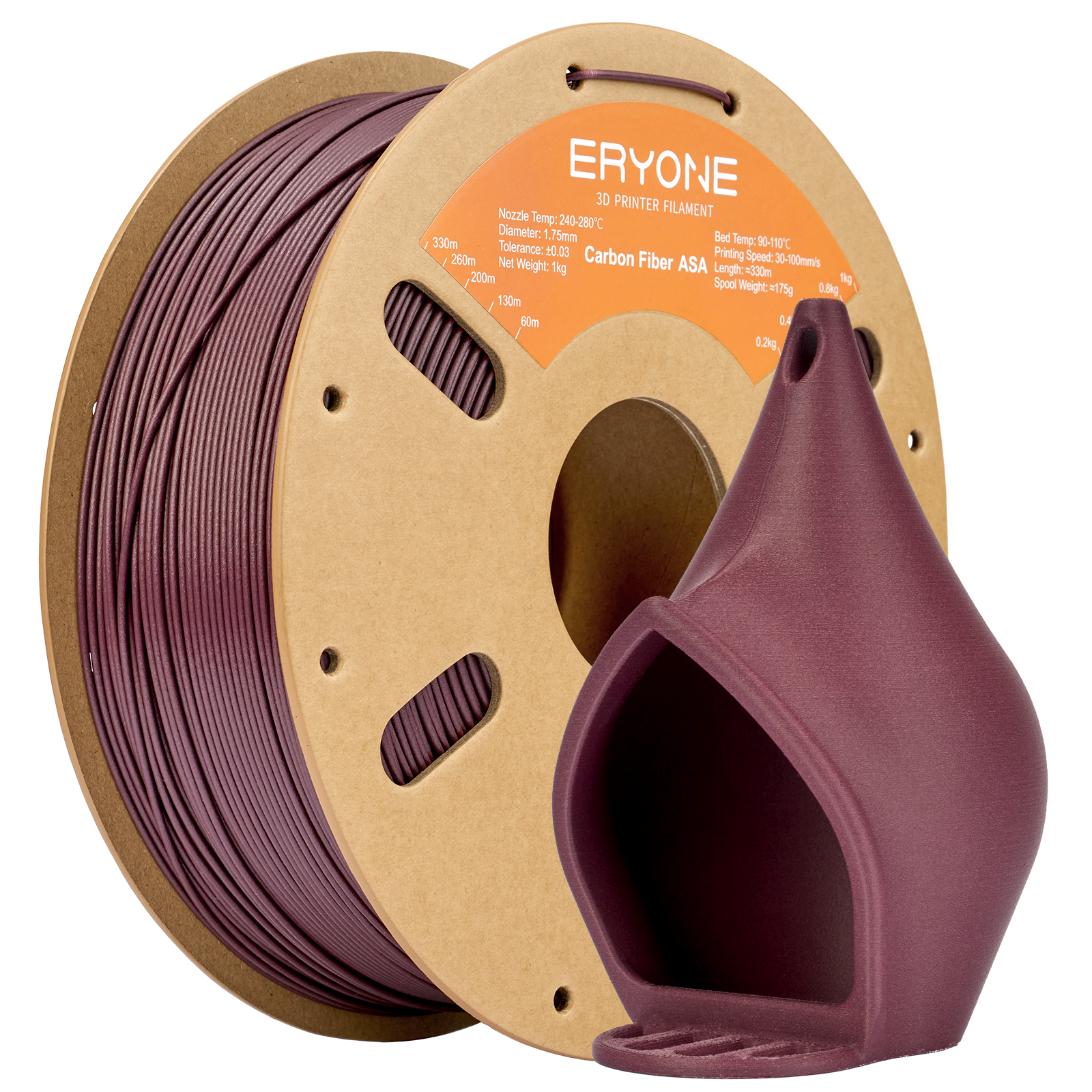 ERYONE ASA 3D Printer Filament 1.75mm, Dimensional Accuracy +/- 0.05 mm 1kg (2.2LBS)/Spool
