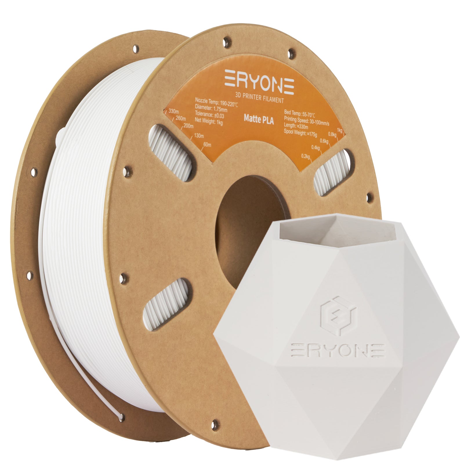 ERYONE Filament PLA mat, 1.75mm Filament pour imprimante 3D, 1KG(2.2LBS)/ Bobine