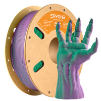 PLA  Matte Dual-Color Filament - 1.75mm±0.03mm (1kg) - Red Violet&Green