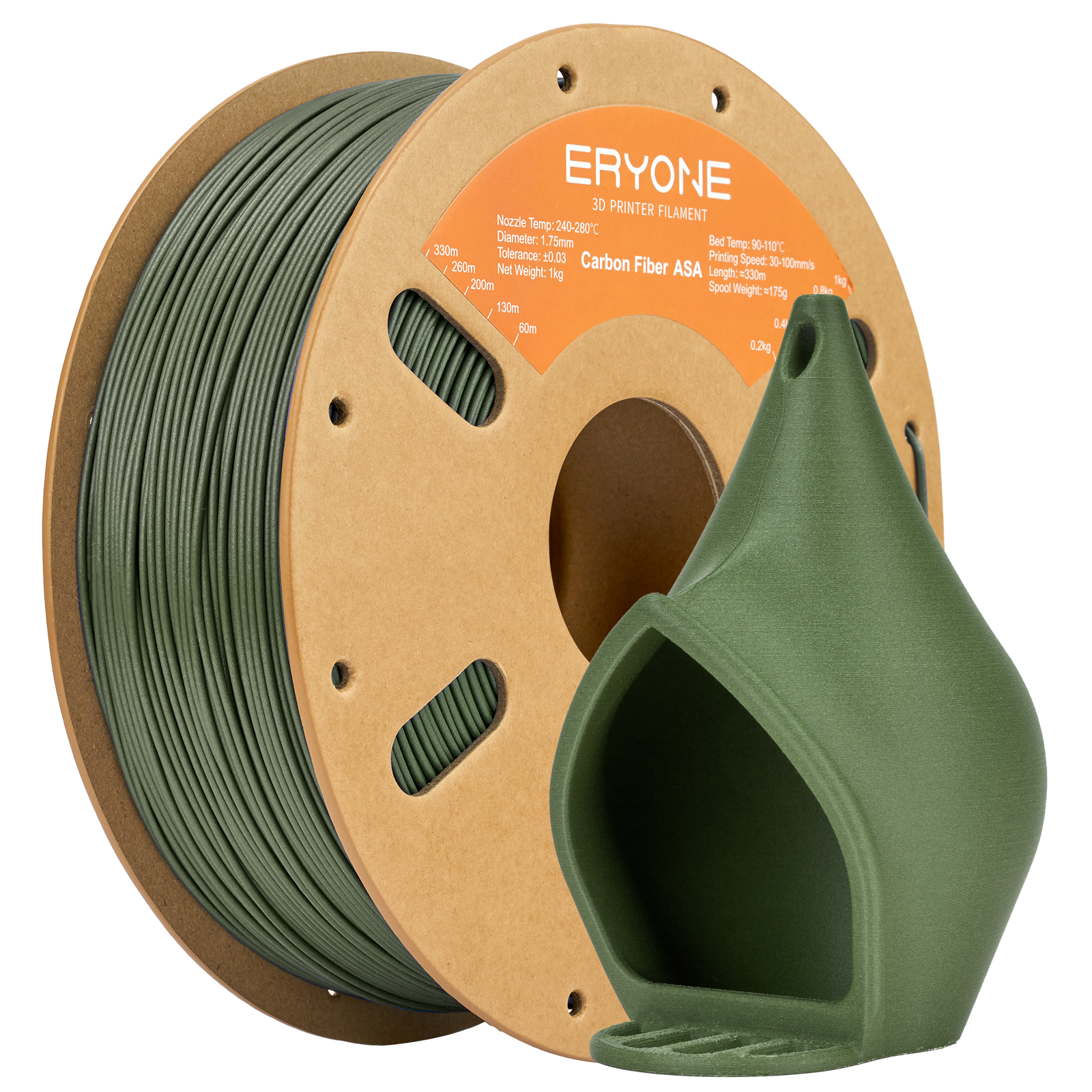 ERYONE ASA 3D Printer Filament 1.75mm, Dimensional Accuracy +/- 0.05 mm 1kg (2.2LBS)/Spool