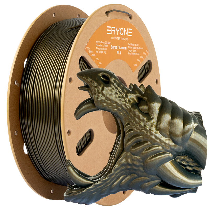 ERYONE PLA Burt Titanium 3D Printer Filament 1.75mm, Dimensional Accuracy +/- 0.05 mm 1kg (2.2LBS)/Spool