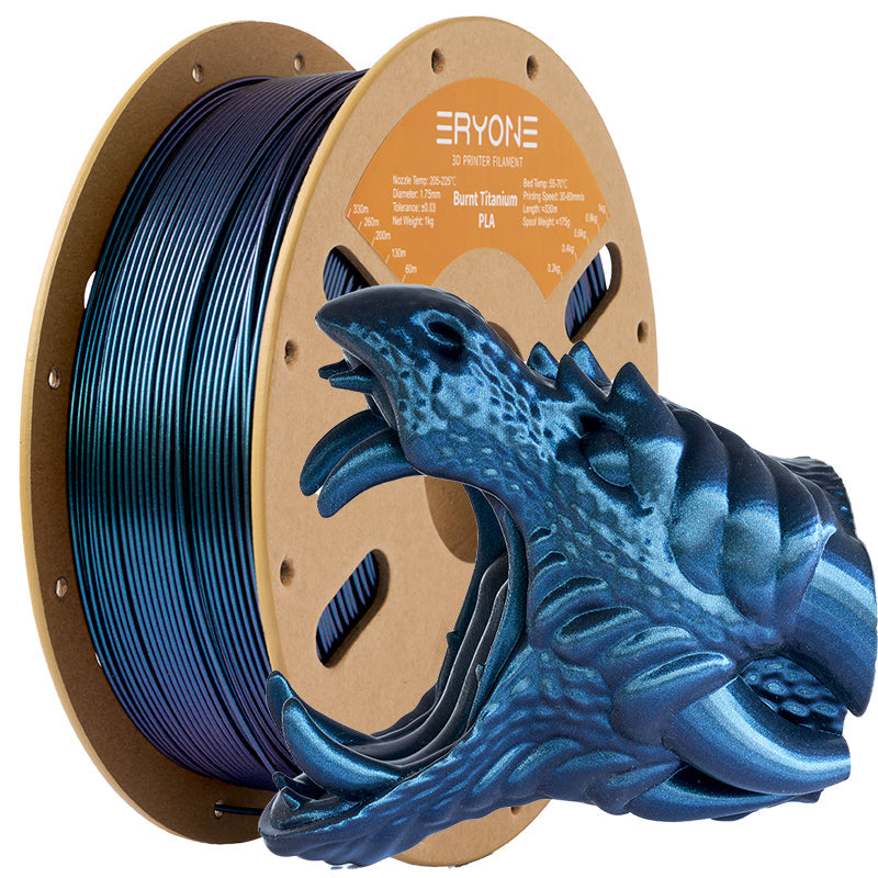 ERYONE PLA Burt Titanium 3D Printer Filament 1.75mm, Dimensional Accuracy +/- 0.05 mm 1kg (2.2LBS)/Spool