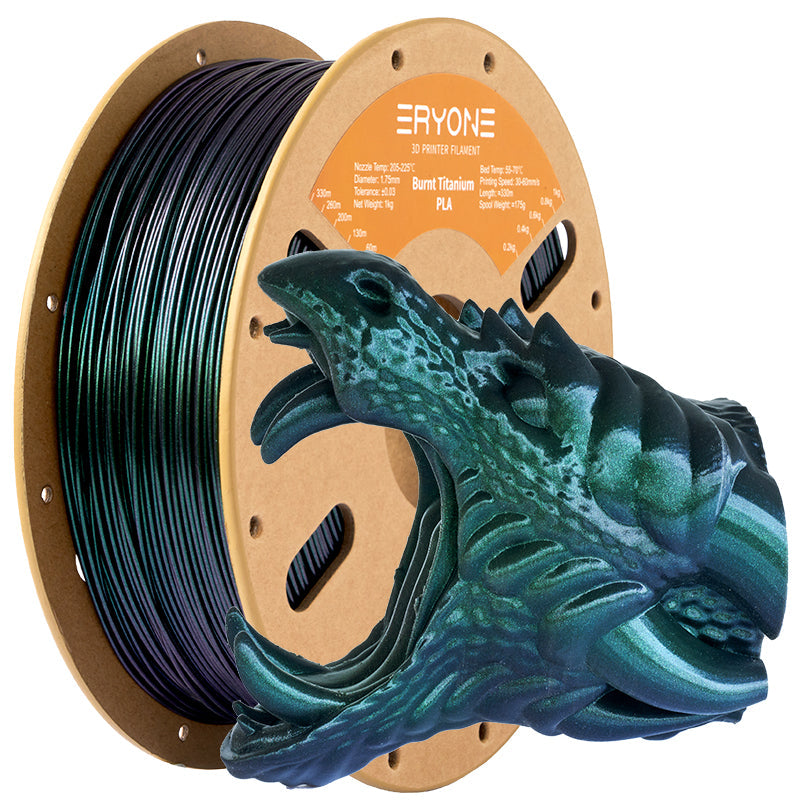 ERYONE PLA Burt Titanium 3D Printer Filament 1.75mm, Dimensional Accuracy +/- 0.05 mm 1kg (2.2LBS)/Spool