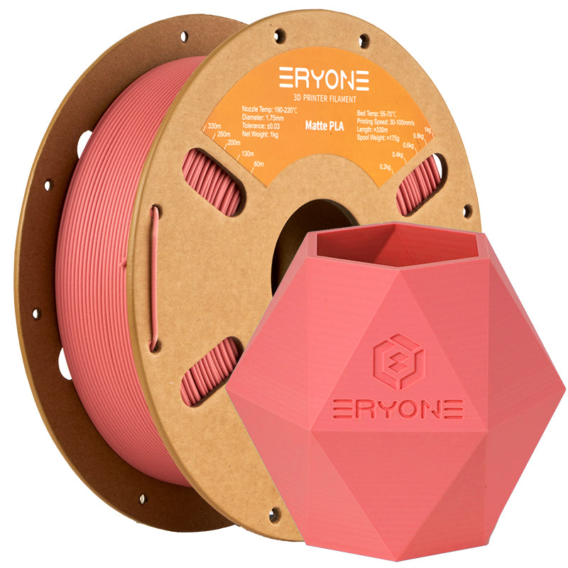 ERYONE Matte PLA Filament, 1.75mm Filament for 3D Printer, 1KG(2.2LBS)/ Spool,(SKIN &RED WAX &ARMY GREEN)