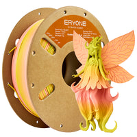 PLA  Matte Dual-Color Filament - 1.75mm±0.03mm (1kg) - Gradient - Pink & Yellow Green