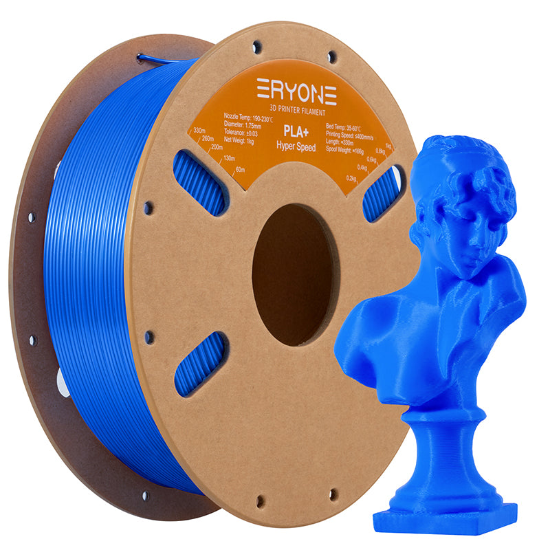 Filament PLA ERYONE 4 pièces pour 3D Imprimante 1.75 mm Blanc Gris Jaune  Bleu