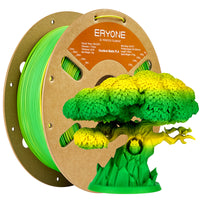 PLA  Matte Dual-Color Filament - 1.75mm±0.03mm (1kg) - Gradient - Yellow & Green