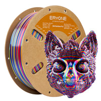 PLA Silk Triple-Color Filament - 1.75mm±0.03mm (1kg) - 1 KG / Twisted Rainbow-Psychedelic-Red&Yellow&Blue