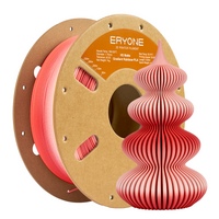 PLA  Matte Dual-Color Filament - 1.75mm±0.03mm (1kg) - High-speed matte gradient multi-color-Red Velvet (Red & White)