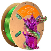PLA Silk Triple-Color Filament - 1.75mm±0.03mm (1kg) - 1 KG / Red&Purple&Green