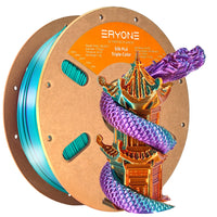(Pre-Sale)PLA New Product Color Collection Filament,1kg，(MOQ:10 Rolls,Mixable) - Triple Color Silk-Purple&Blue Green&Burnt Orange-1kg