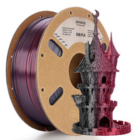 PLA  Silk Dual-Color Filament - 1.75mm±0.03mm (1kg) - Black&Red