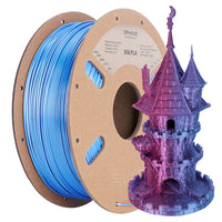 PLA  Silk Dual-Color Filament - 1.75mm±0.03mm (1kg) - Rose Red & Light Blue