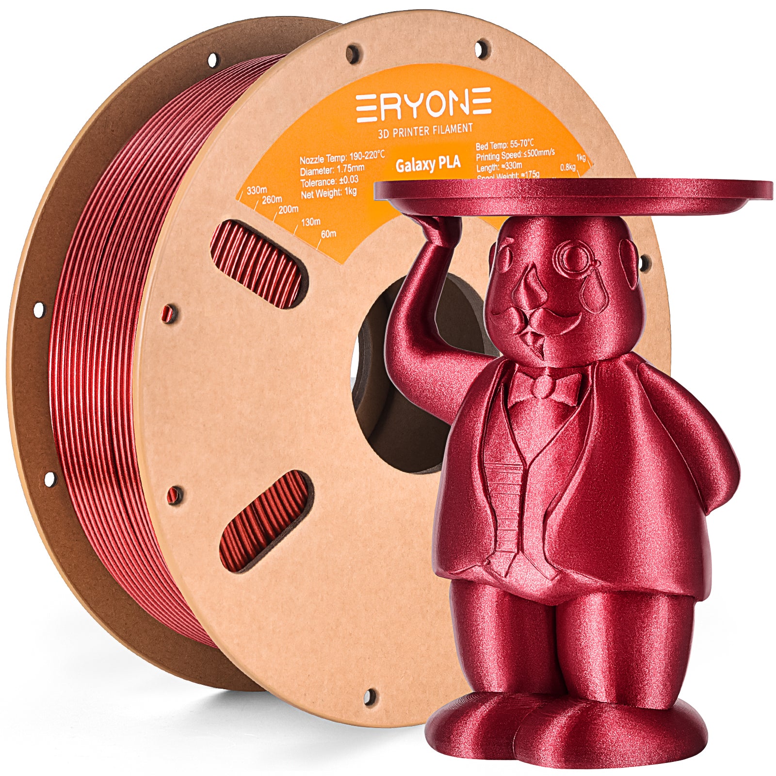 ERYONE Galaxy Sparkly Glitter PLA Filament pour imprimante 3D 1.75mm, précision dimensionnelle +/- 0.05 mm, 1kg (2.2LBS) / Bobine