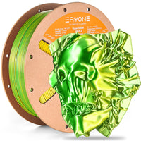 PLA High Speed Dual-Color Silk Filament - 1.75mm±0.03mm (1kg) - High Speed-Green&Yellow