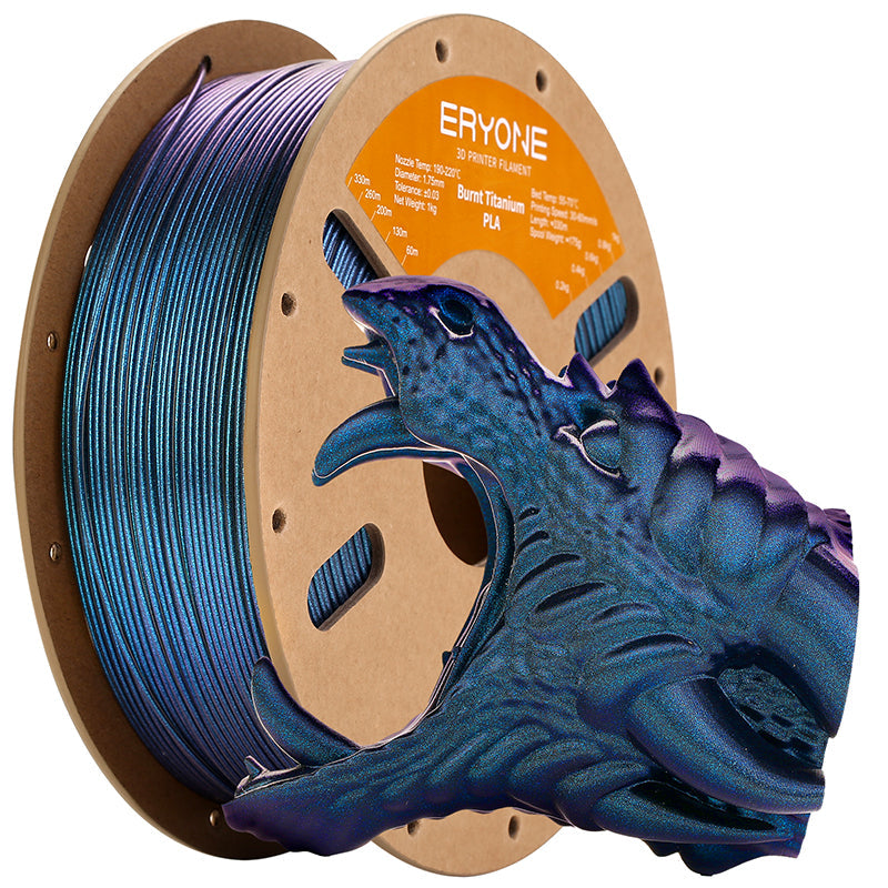 ERYONE PLA Burt Titanium 3D Printer Filament 1.75mm, Dimensional Accuracy +/- 0.05 mm 1kg (2.2LBS)/Spool