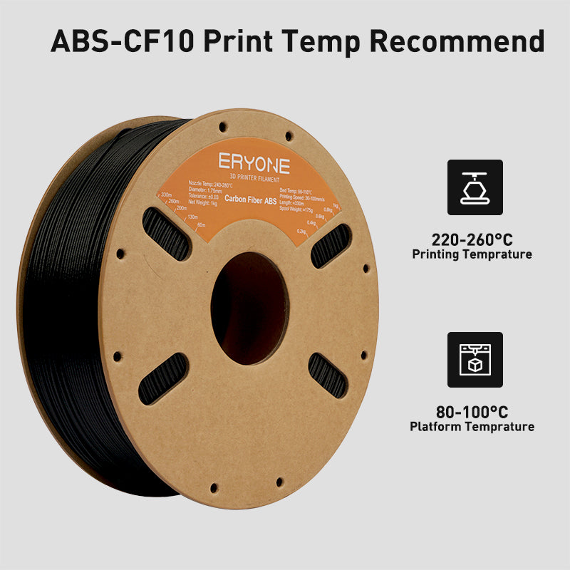 Filament ABS ERYONE pour imprimante 3D 1.75mm, précision dimensionnelle +/- 0.05 mm 1kg (2.2LBS)/Pool