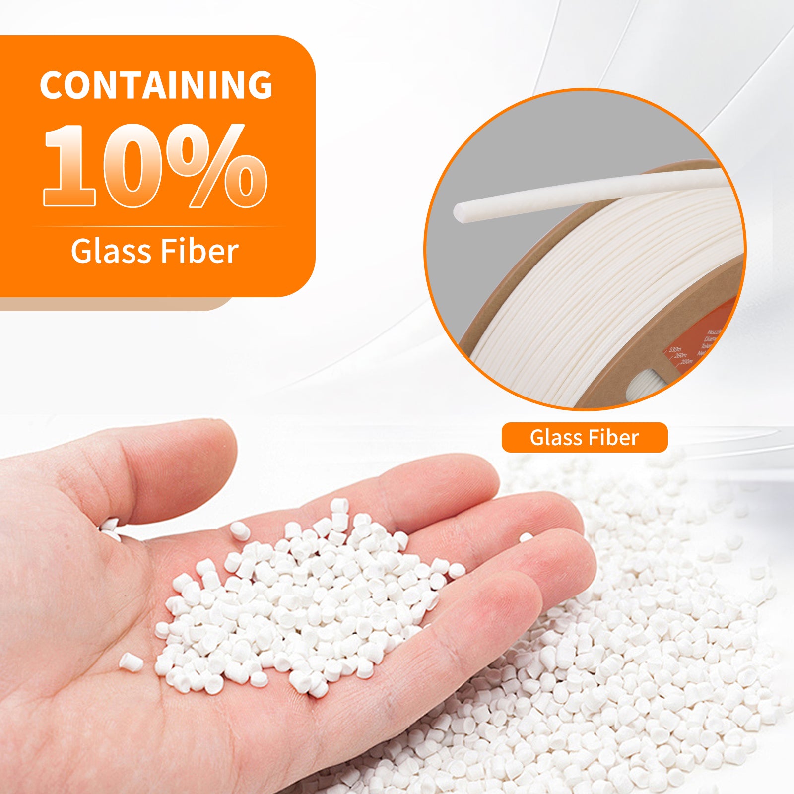 ERYONE ASA Fiberglass 3D Printer Filament 1.75mm, Dimensional Accuracy +/- 0.05 mm 1kg (2.2LBS)/Spool