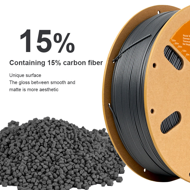 Filament pour imprimante 3D PETG en fibre de carbone ERYONE 1.75mm, précision dimensionnelle +/- 0.05 mm 1kg (2.2LBS)/Spool