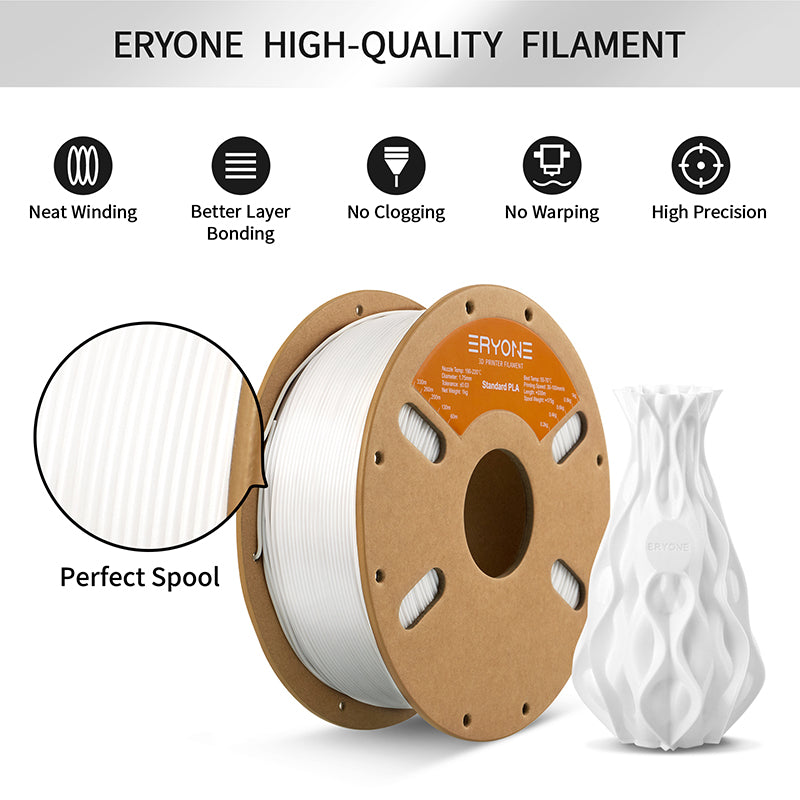 Pre-sale ERYONE PLA 3D Printer Filament 1.75mm, Dimensional Accuracy +/- 0.05 Mm 3KG/Spool(MOQ;20 Rolls)