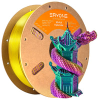 PLA Silk Triple-Color Filament - 1.75mm±0.03mm (1kg) - 1 KG / Dark green&Purple&Yellow