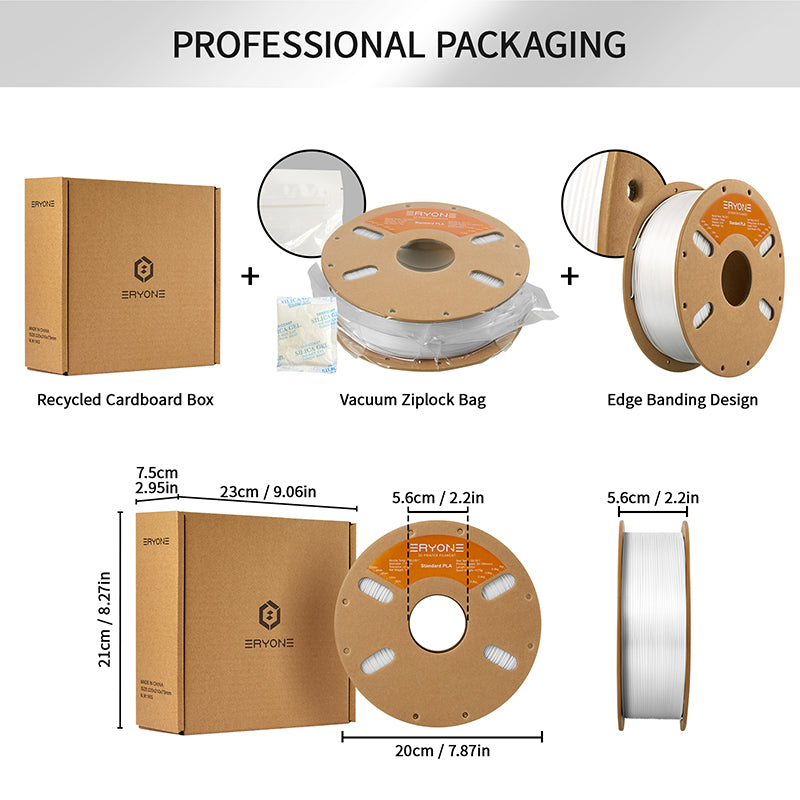Pre-sale ERYONE PLA 3D Printer Filament 1.75mm, Dimensional Accuracy +/- 0.05 Mm 3KG/Spool(MOQ;20 Rolls)