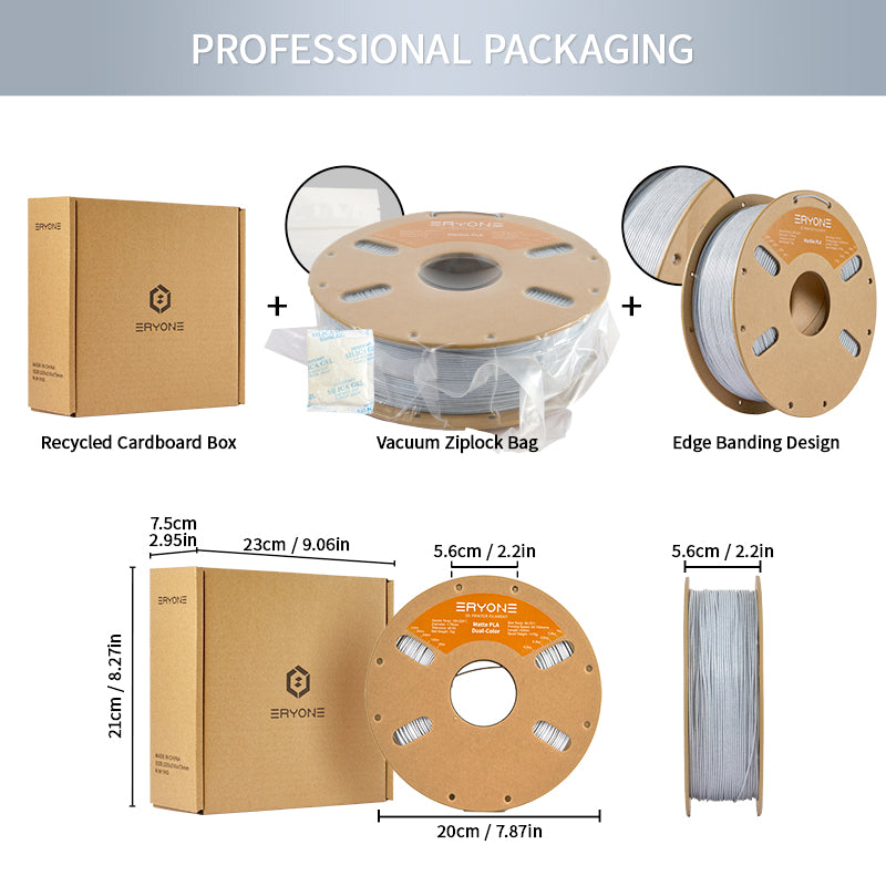 ERYONE Filament PLA Marbre 1.75mm, Filament d'impression 3D PLA pour imprimante/stylet 3D FDM, 1kg 1 bobine