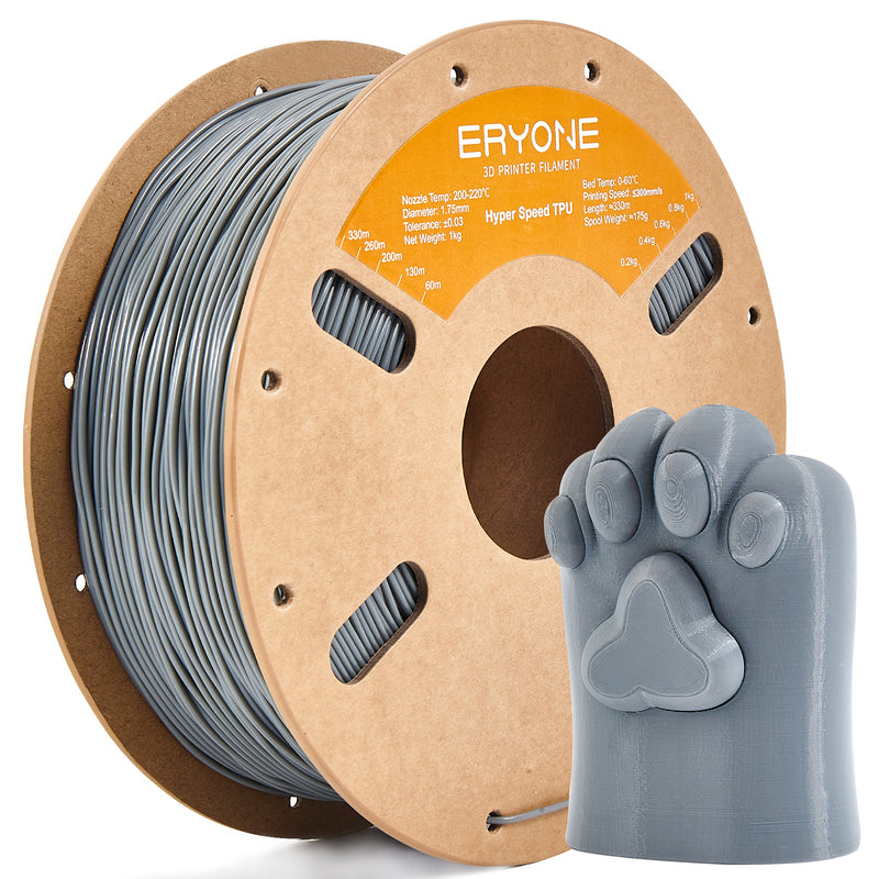 Filament pour imprimante 3D ERYONE 1.75mm TPU, précision dimensionnelle +/- 0.05 mm, 0.5kg (1.1 LB) / Bobine