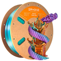 PLA Silk Triple-Color Filament - 1.75mm±0.03mm (1kg) - 1 KG / Purple & Teal & Burnt Orange