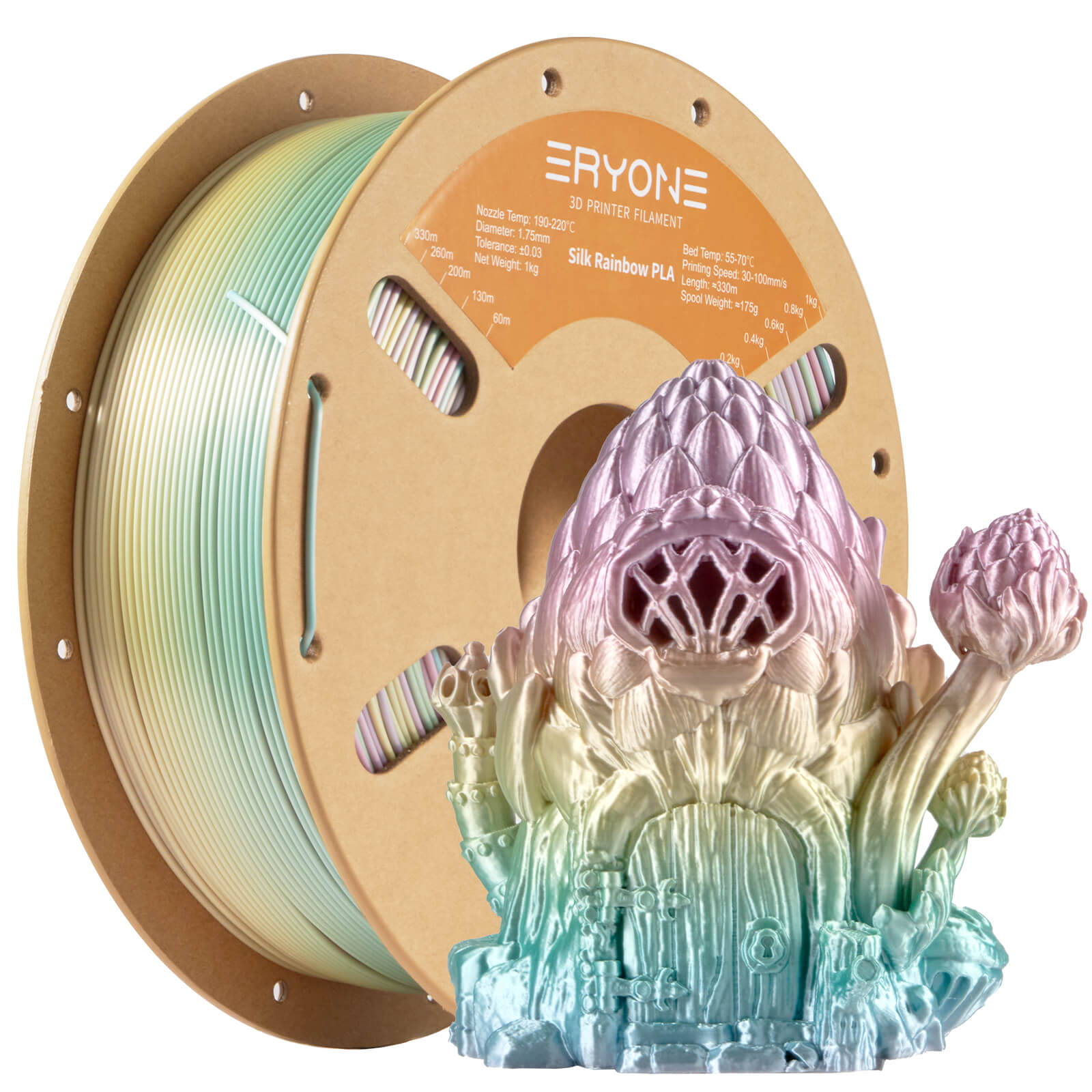 ERYONE Rainbow Filament PLA 1.75mm Filament for 3D Printer 1kg /Spool