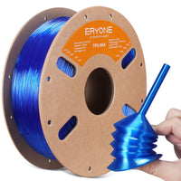 TPU 90A Flexible Filament - 1.75mm±0.03mm (1kg) - Transparent Blue