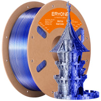 PLA  Silk Dual-Color Filament - 1.75mm±0.03mm (1kg) - Midnight Blue & Silver