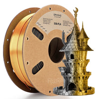 (Pre-sale) PLA All Series Filament - 1.75mm±0.03mm (1kg)  (MOQ:20 Rolls,Mixable) - Silk Dual-Color-Black & Dark Gold