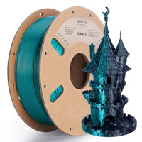 PLA  Silk Dual-Color Filament - 1.75mm±0.03mm (1kg) - Green & black