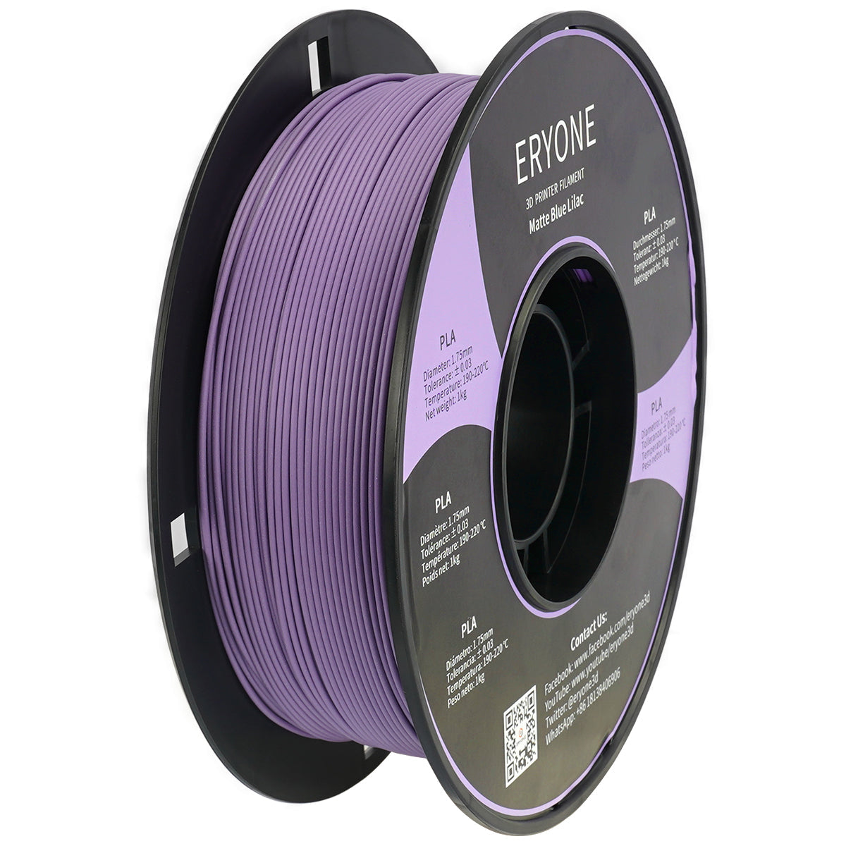 ERYONE Filament PLA fibre de carbone 1,75 mm, PLA Filament pour imprimante  3D, 0,03 mm, 1 kg/Spool, Noir : : Commerce, Industrie et Science