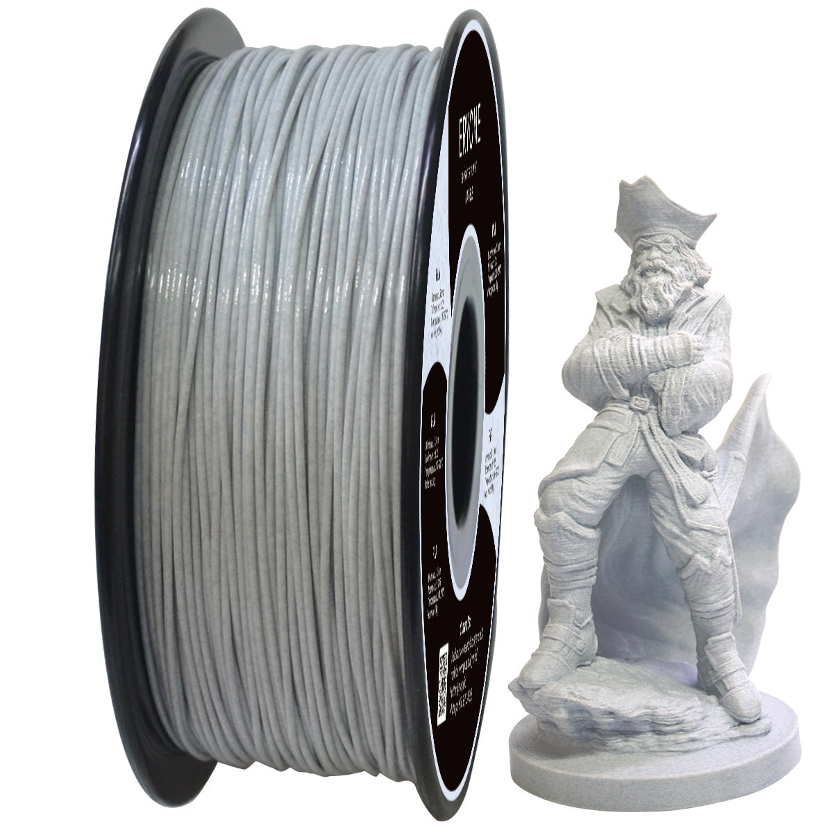ERYONE Filament PLA Marbre 1.75mm, Filament d'impression 3D PLA pour imprimante/stylet 3D FDM, 1kg 1 bobine