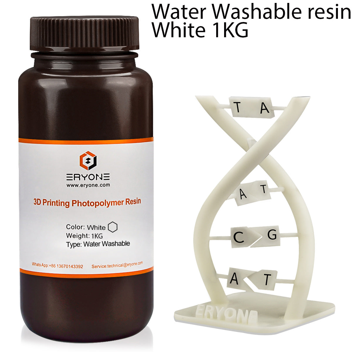 ERYONE Water Washable 3D Printer Resin 1KG