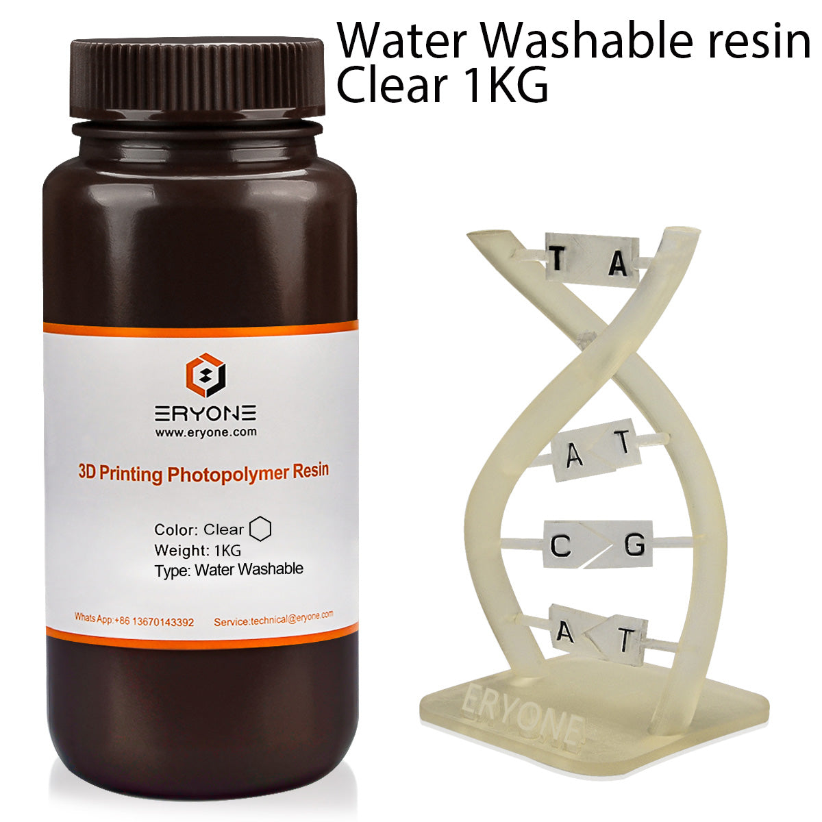 ERYONE Water Washable 3D Printer Resin 1KG